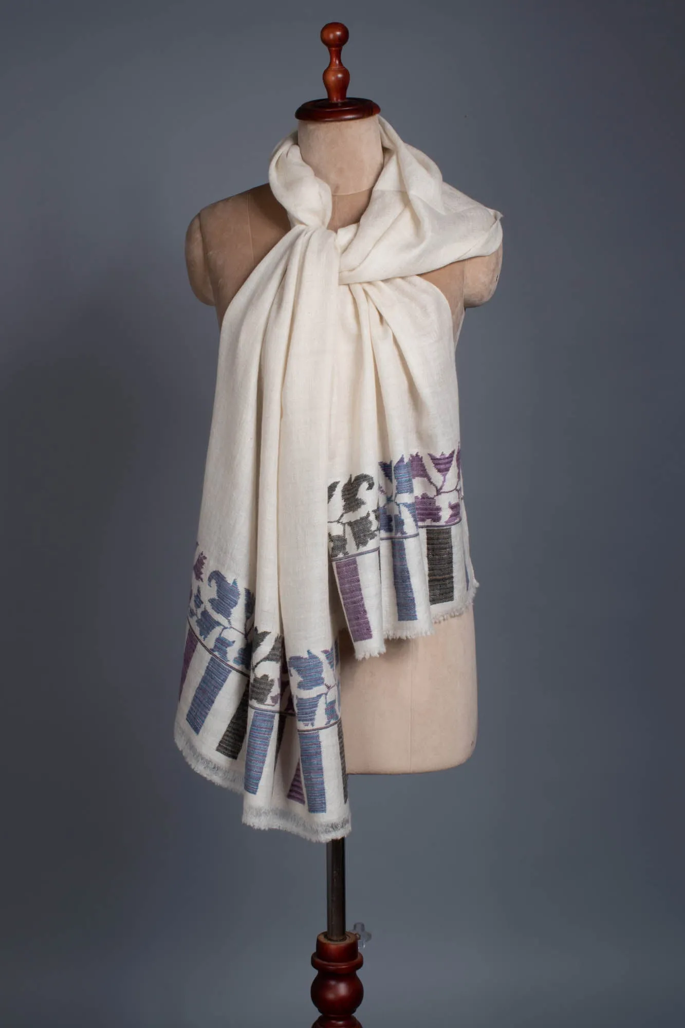 Ivory Kani Pashmina Scarf - SINTRA