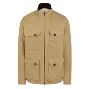 James Purdey Hanning Dry Wax Travel Jacket Beige