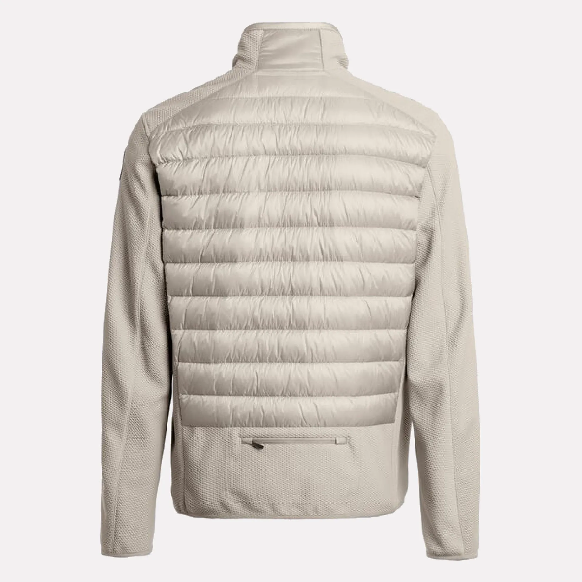 Jayden Slim Fit Down Filled Quilted Hybrid Jacket / Pelican