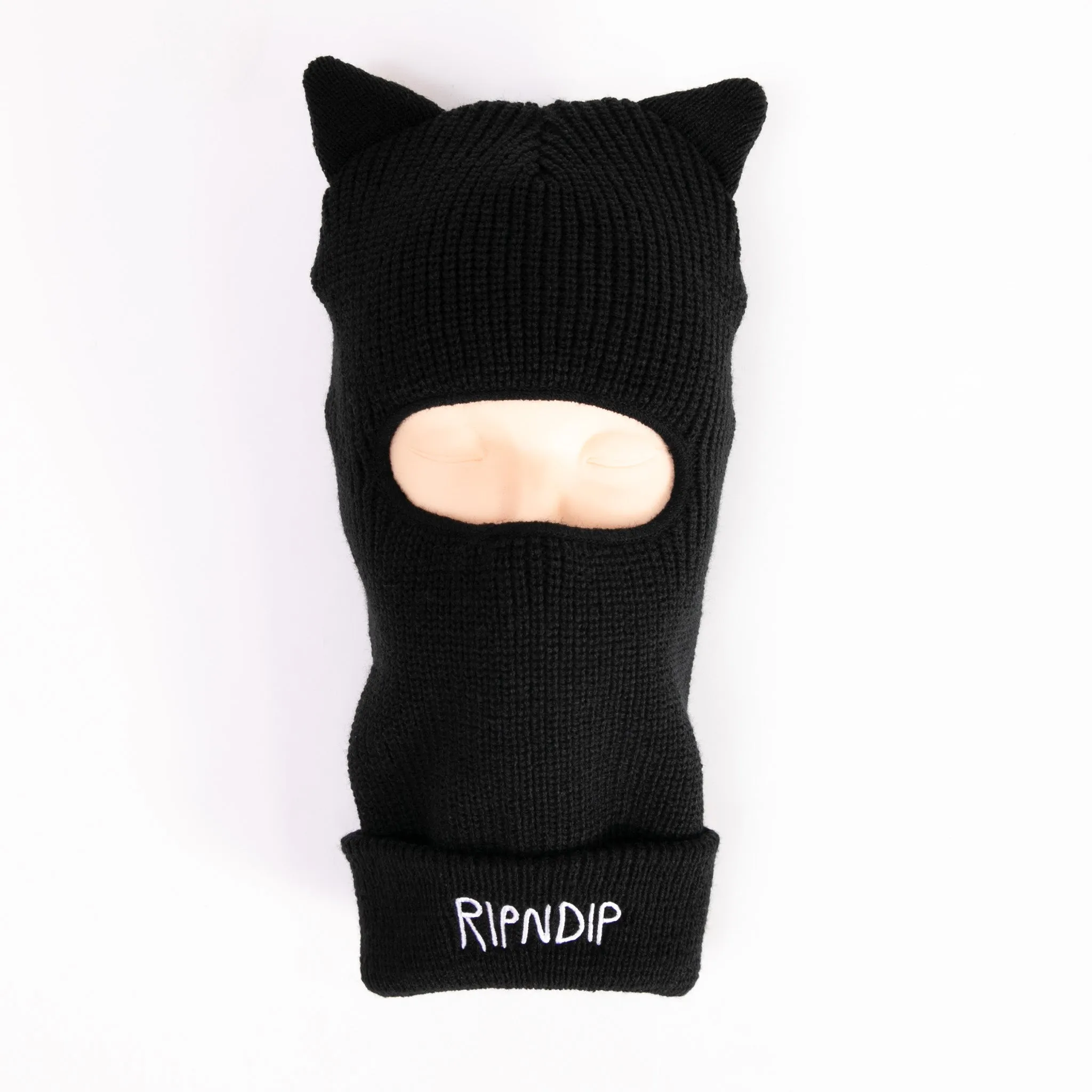 Jermal Ears Ribbed Balaclava (Black)