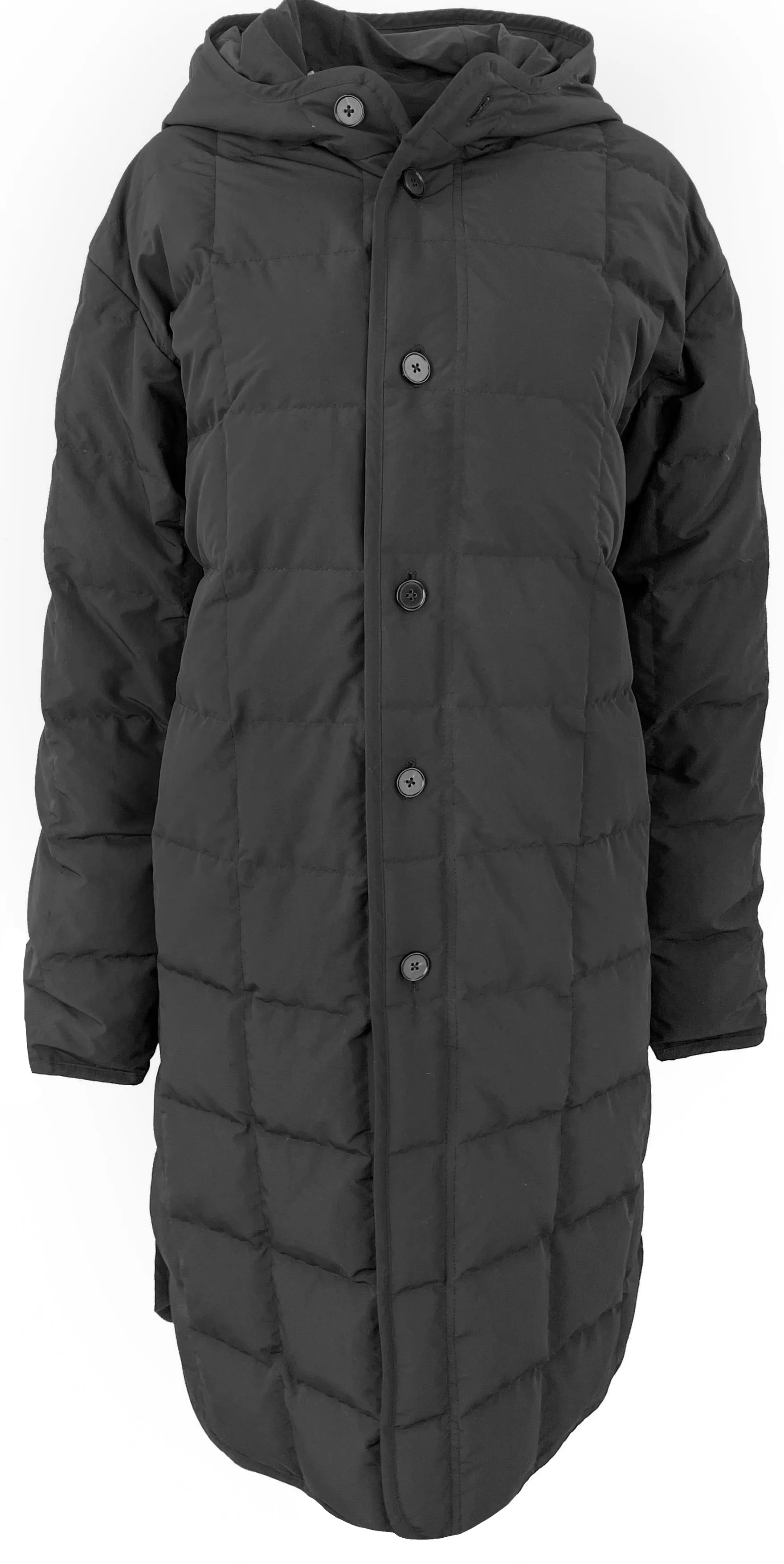 Jil Sander Quilted Down Coat in Black