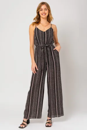 Keoni Sleeveless Abstract Jumpsuit