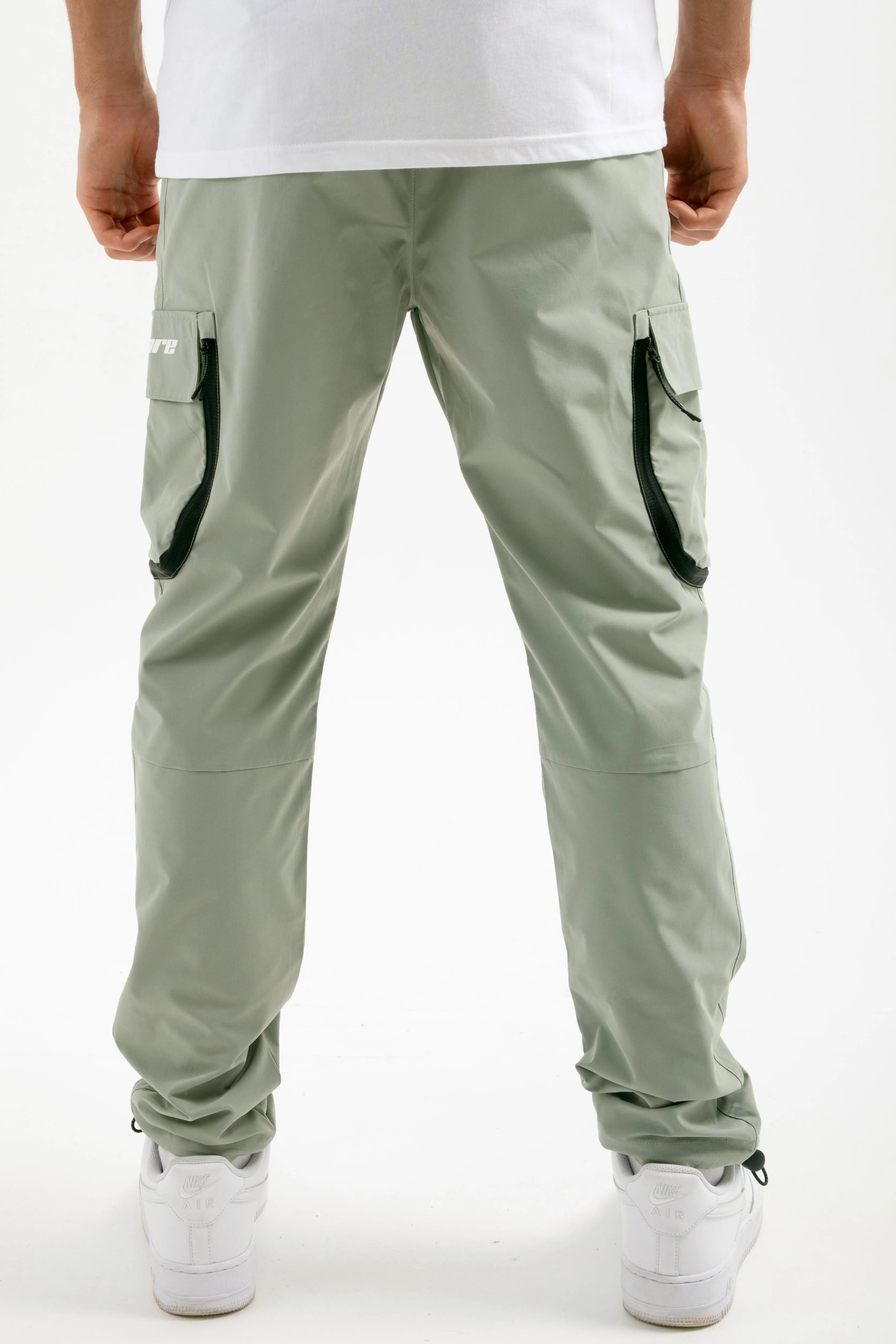 King Street Tapered Cargo Woven Pants - Sage