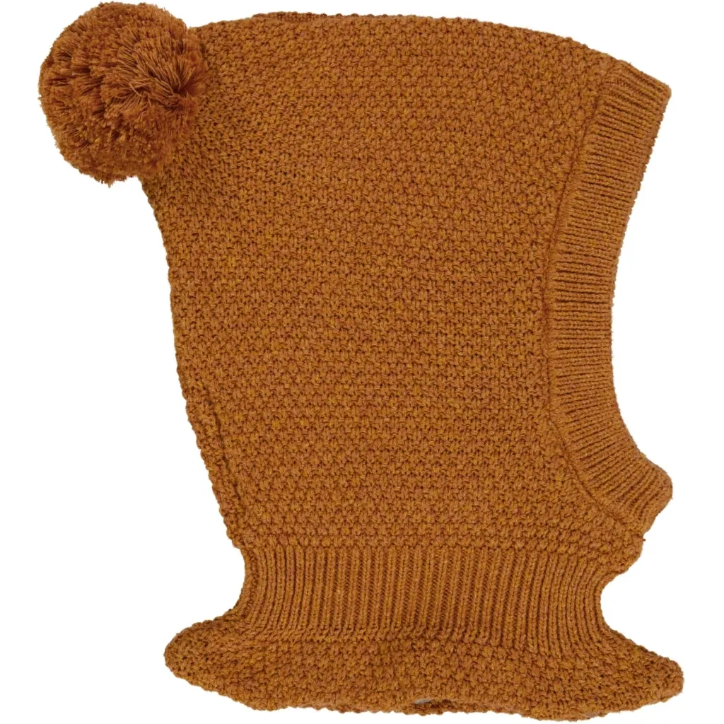 Knitted Balaclava Pomi - cinnamon melange