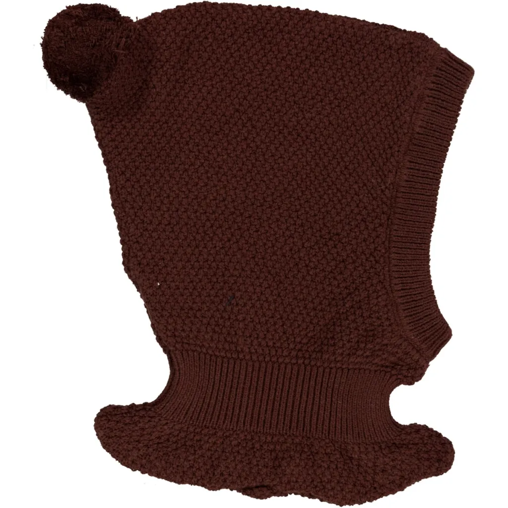 Knitted Balaclava Pomi - maroon