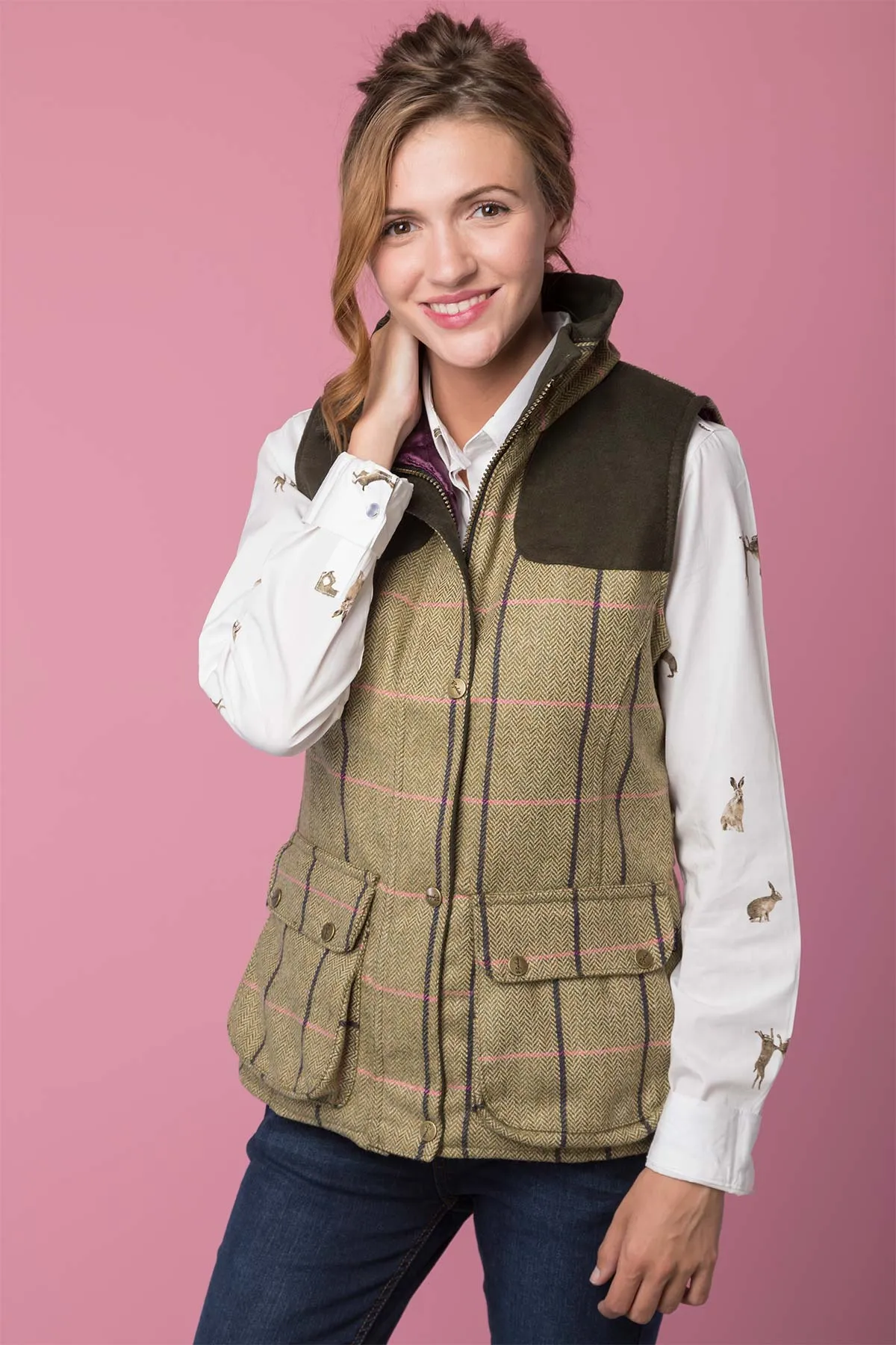 Ladies Tweed Gilet - Bramham