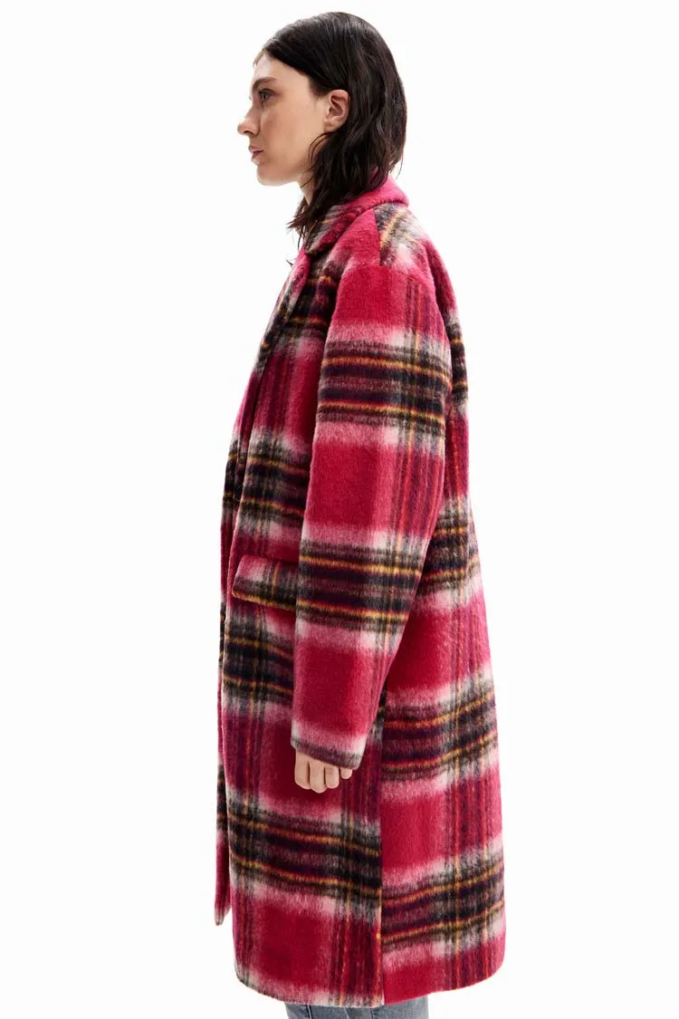 Long Plaid Wool Coat | FINAL SALE