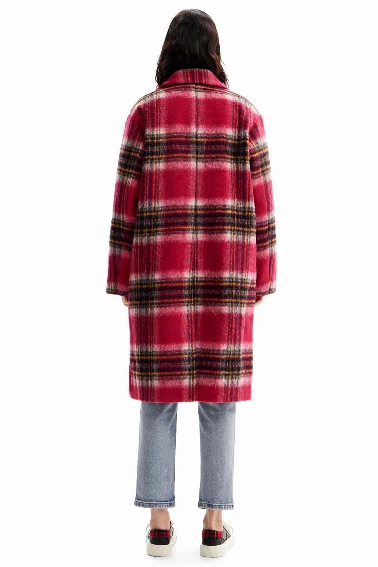 Long Plaid Wool Coat | FINAL SALE