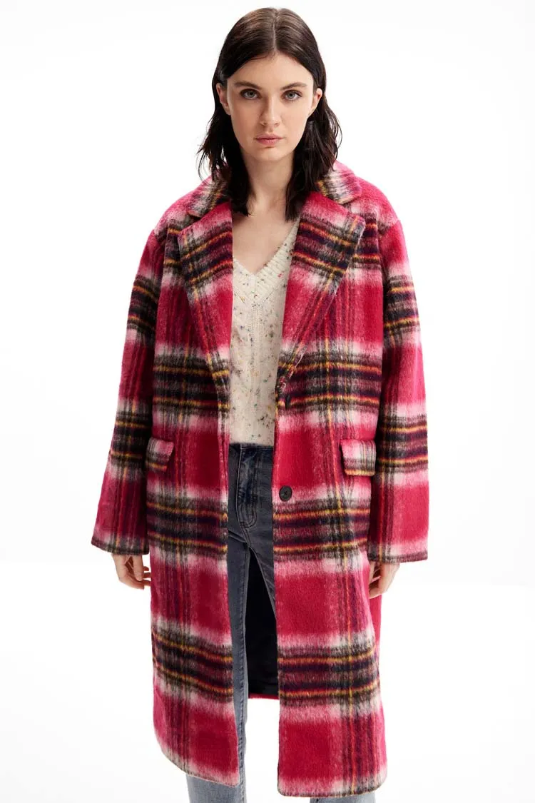 Long Plaid Wool Coat | FINAL SALE