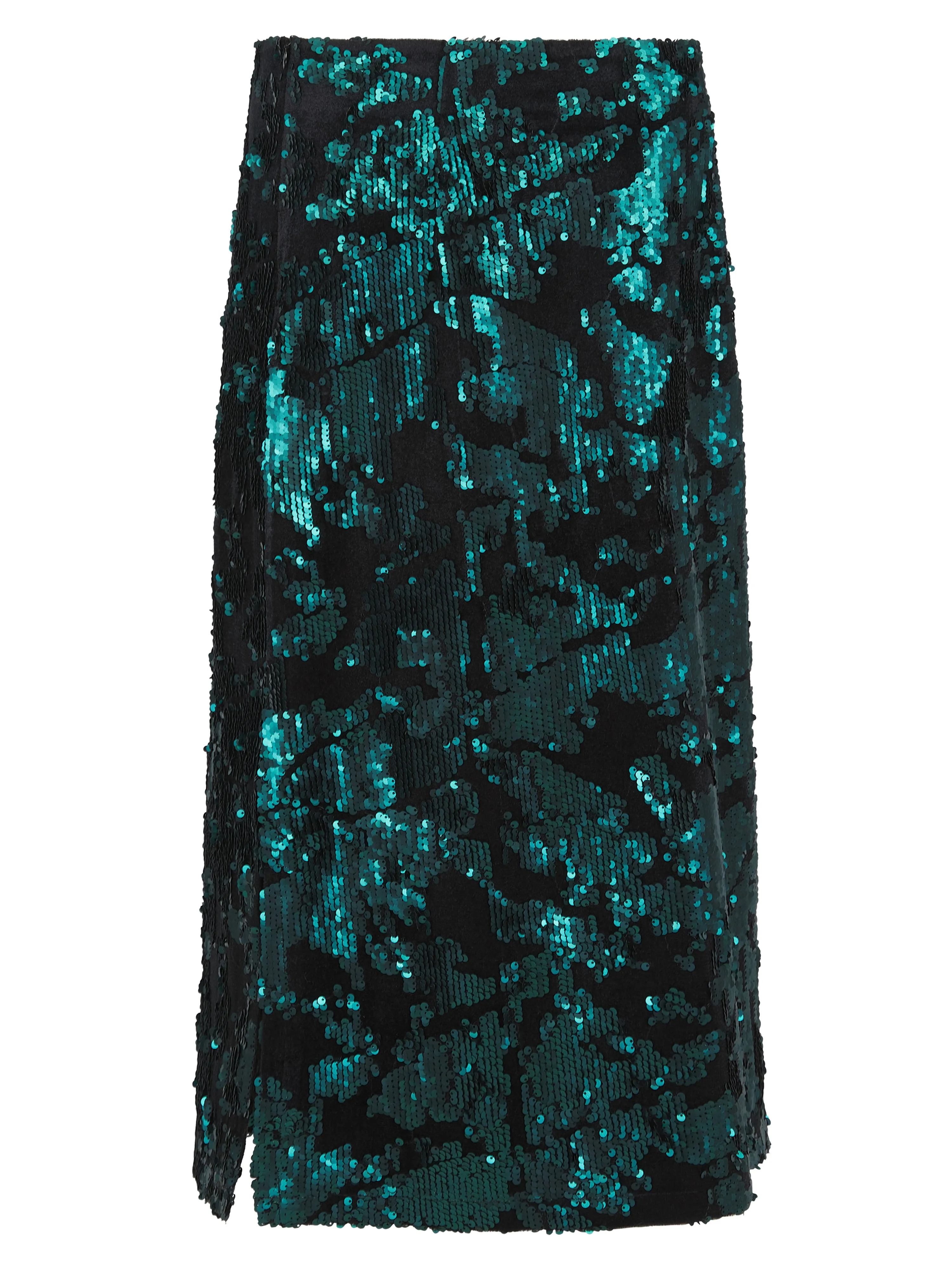 MELEKA SEQUIN SKIRT EMERALD