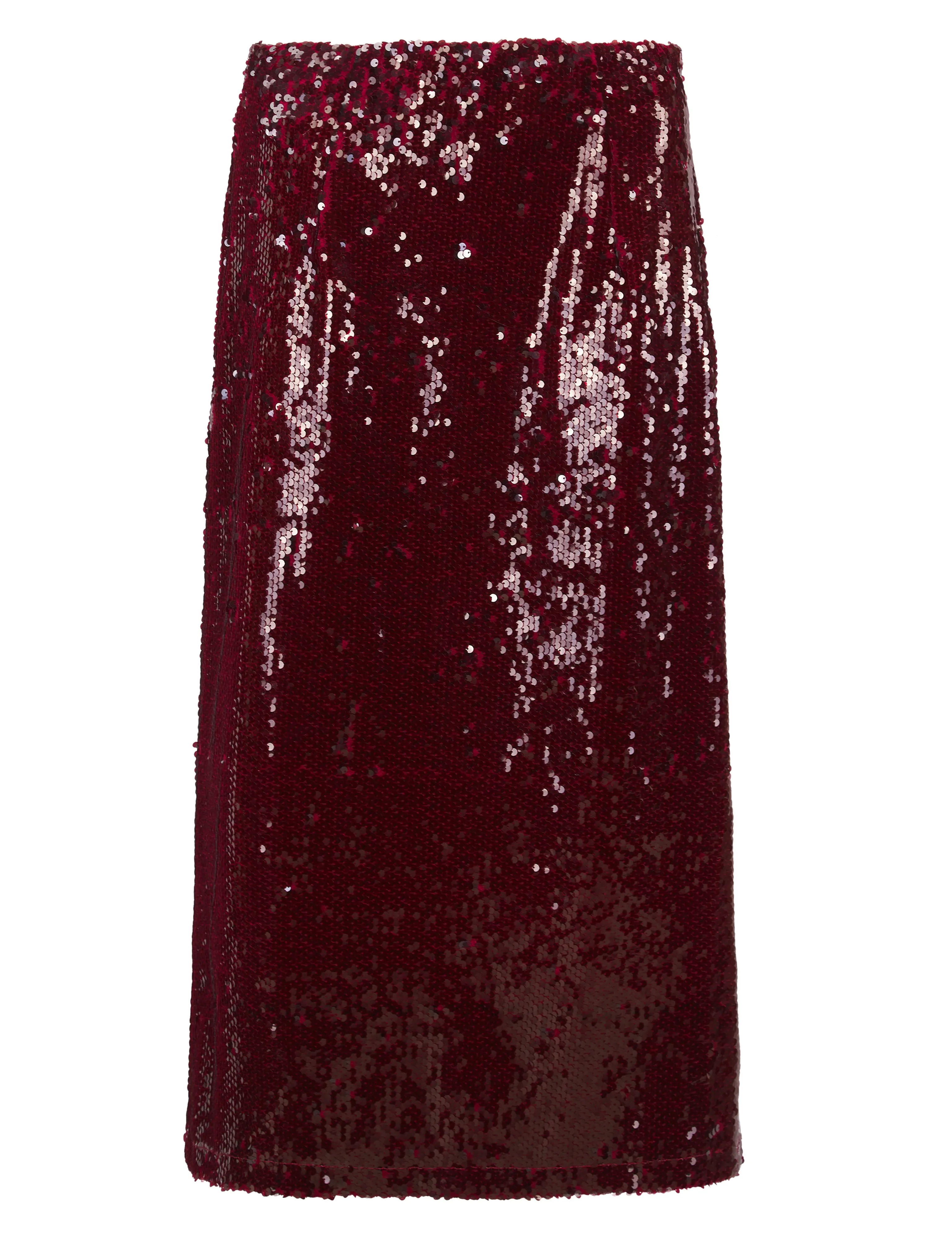 MELEKA SEQUIN SKIRT-RED