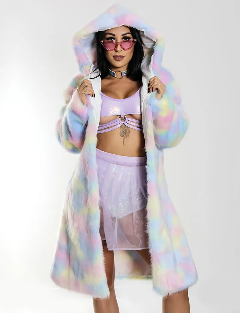 MELTED ICECREAM FAUX FUR JACKET ✰ MADE 4 U ✰