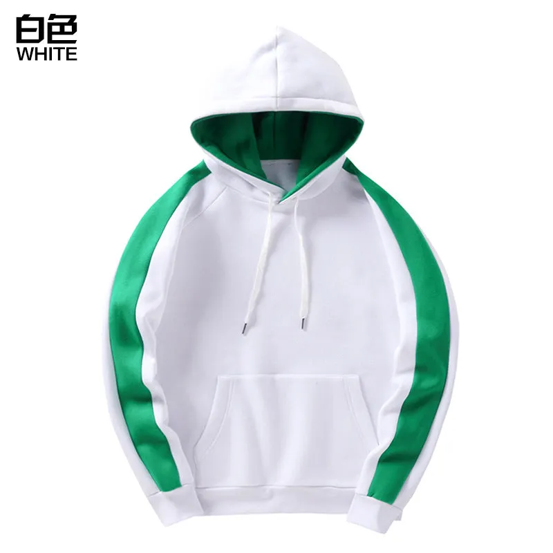 Men Long Sleeved Sports Hooded Sweater Coat