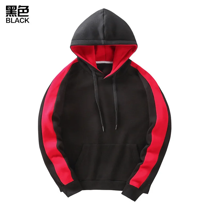 Men Long Sleeved Sports Hooded Sweater Coat