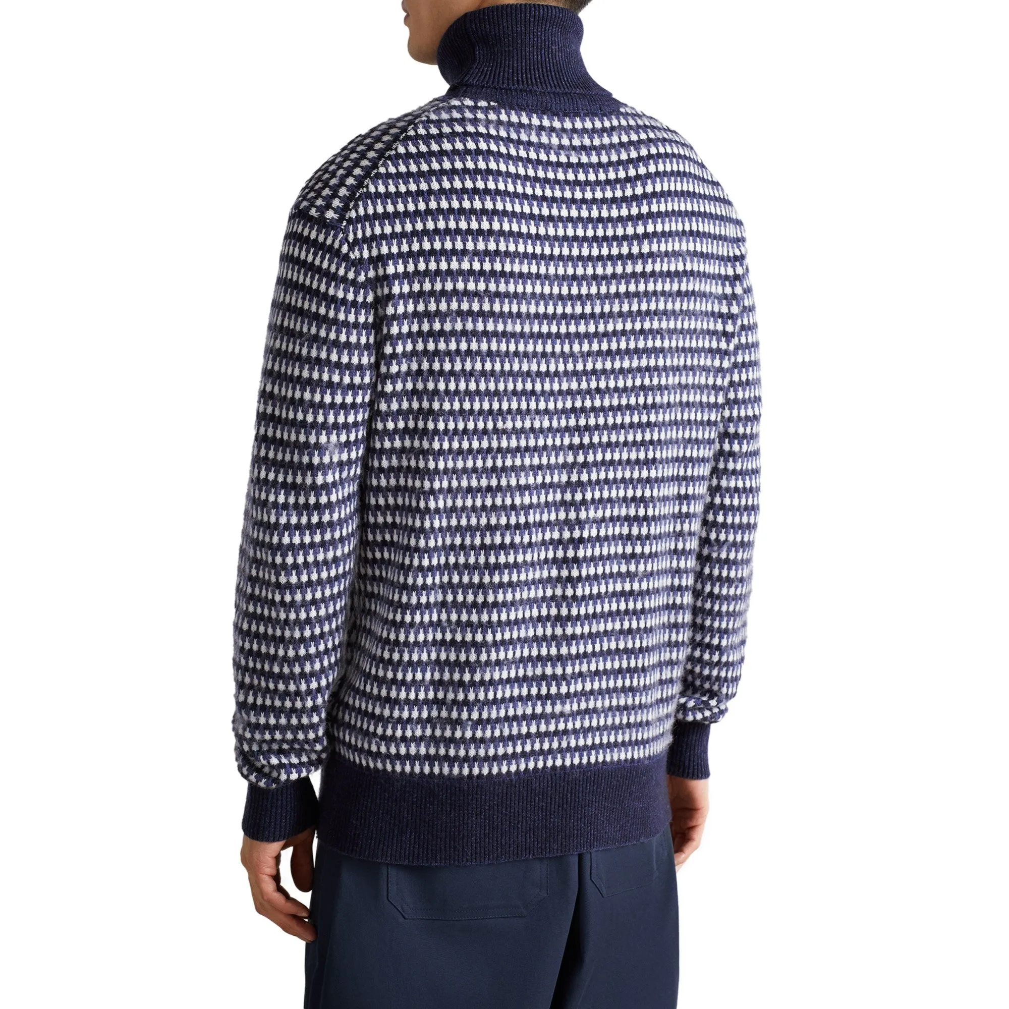 Men Mmk-Riber-Ls Chunky Roll Neck - Navy