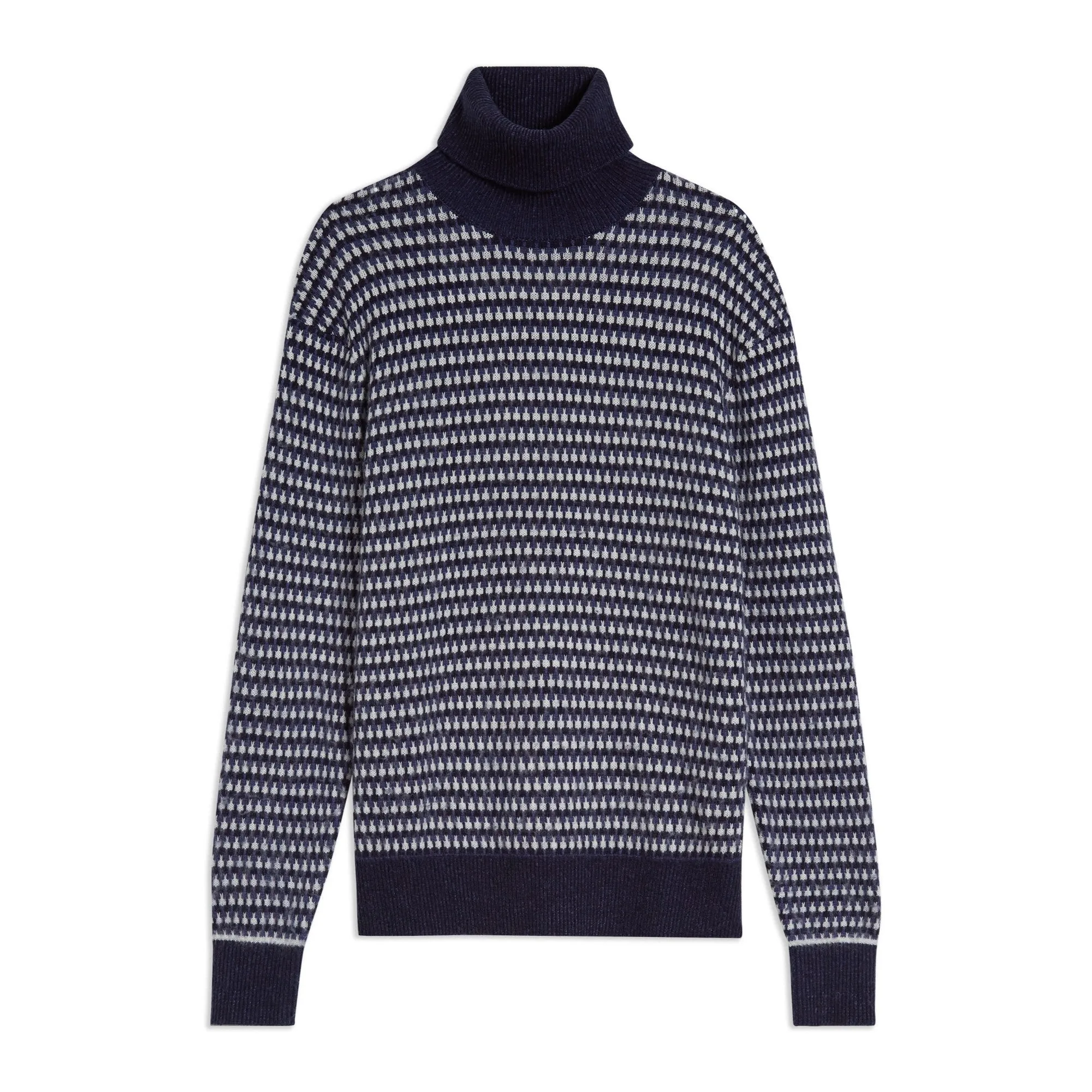 Men Mmk-Riber-Ls Chunky Roll Neck - Navy