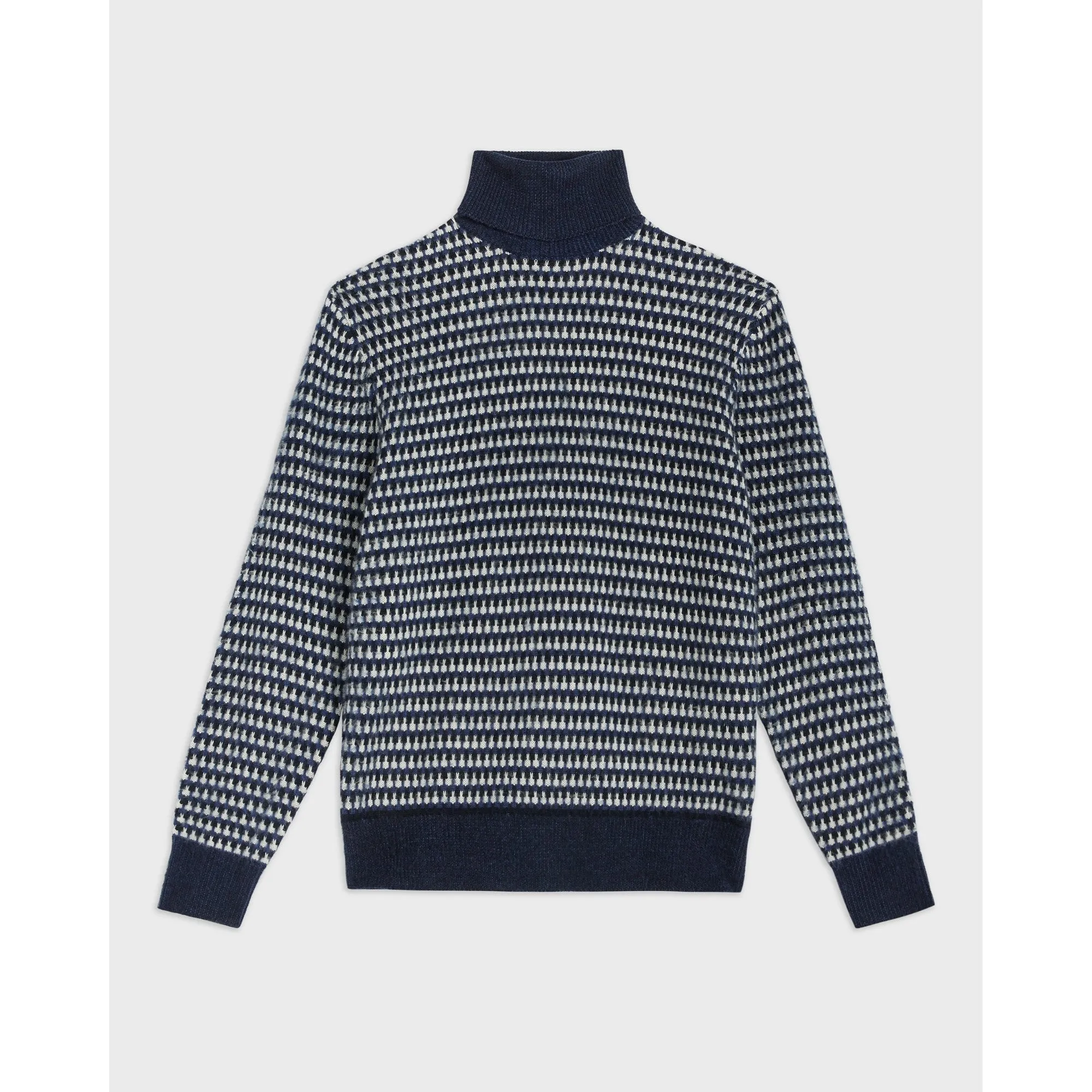 Men Mmk-Riber-Ls Chunky Roll Neck - Navy