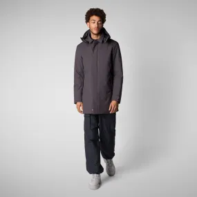 Men's coat Sam in charcoal grey melange