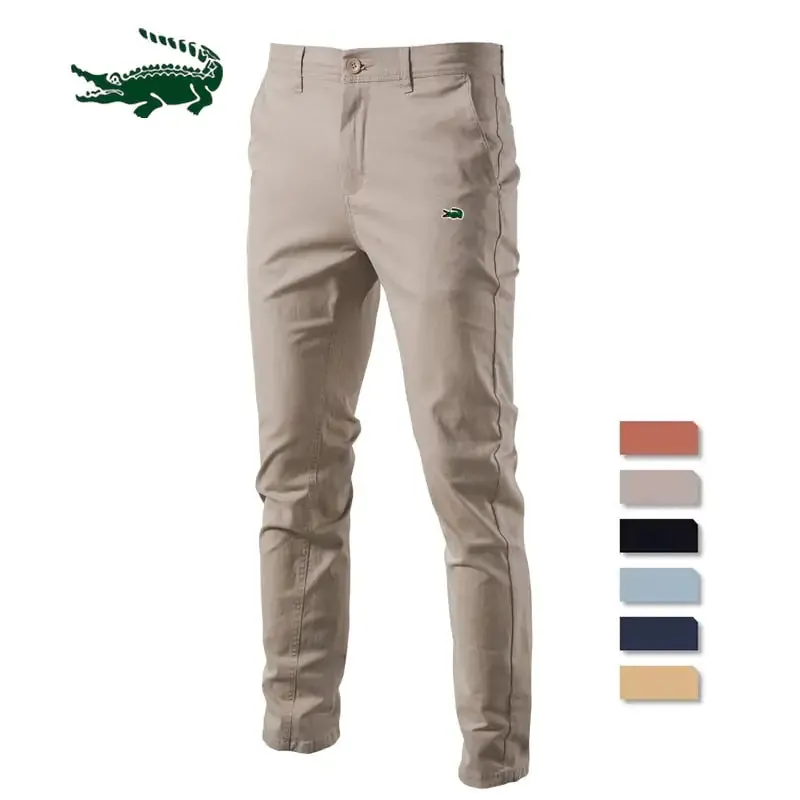 Men's Solid Colour Slim Fit Trousers