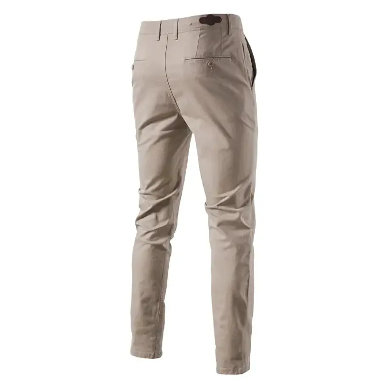 Men's Solid Colour Slim Fit Trousers