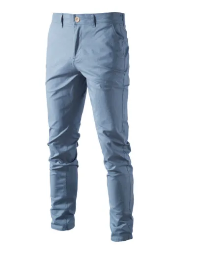 Men's Solid Colour Slim Fit Trousers