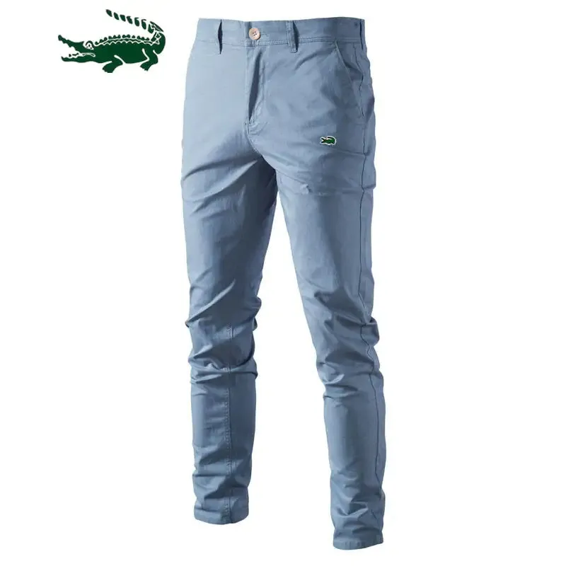 Men's Solid Colour Slim Fit Trousers