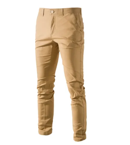 Men's Solid Colour Slim Fit Trousers