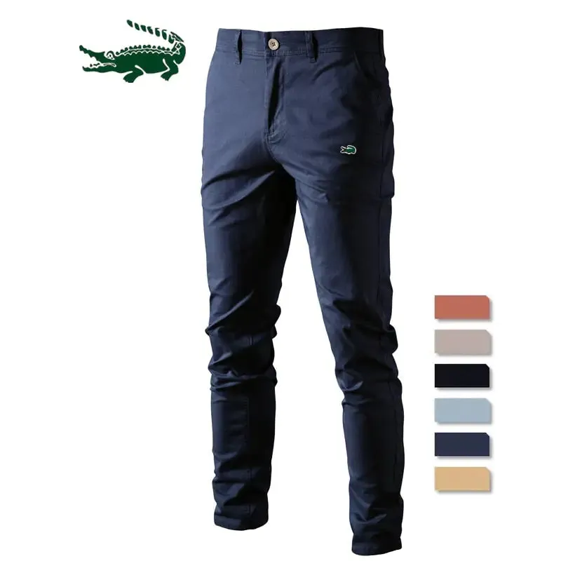 Men's Solid Colour Slim Fit Trousers