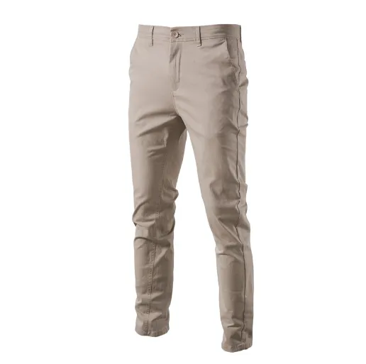 Men's Solid Colour Slim Fit Trousers