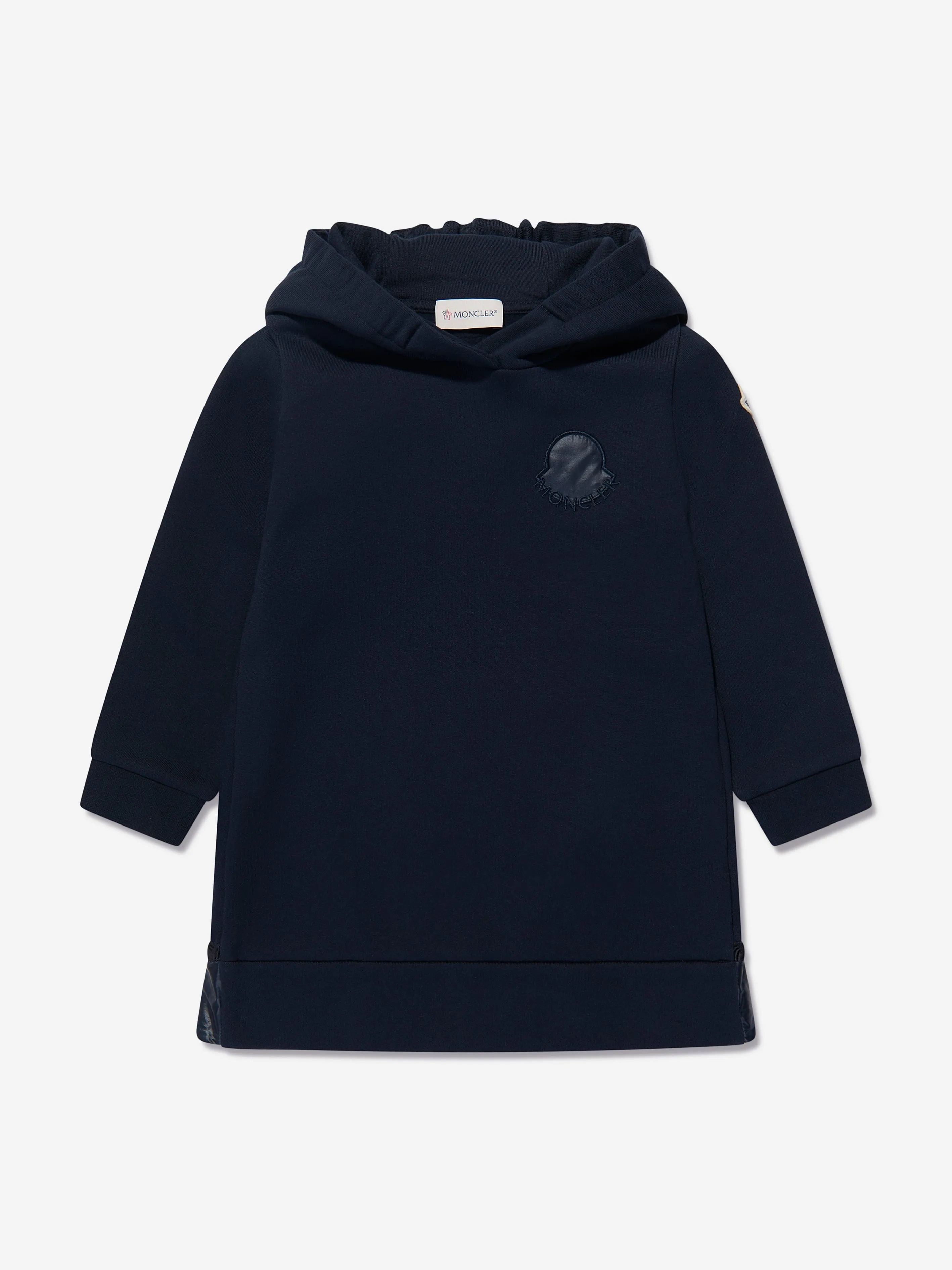 Moncler Enfant Girls Hooded Sweater Dress in Navy