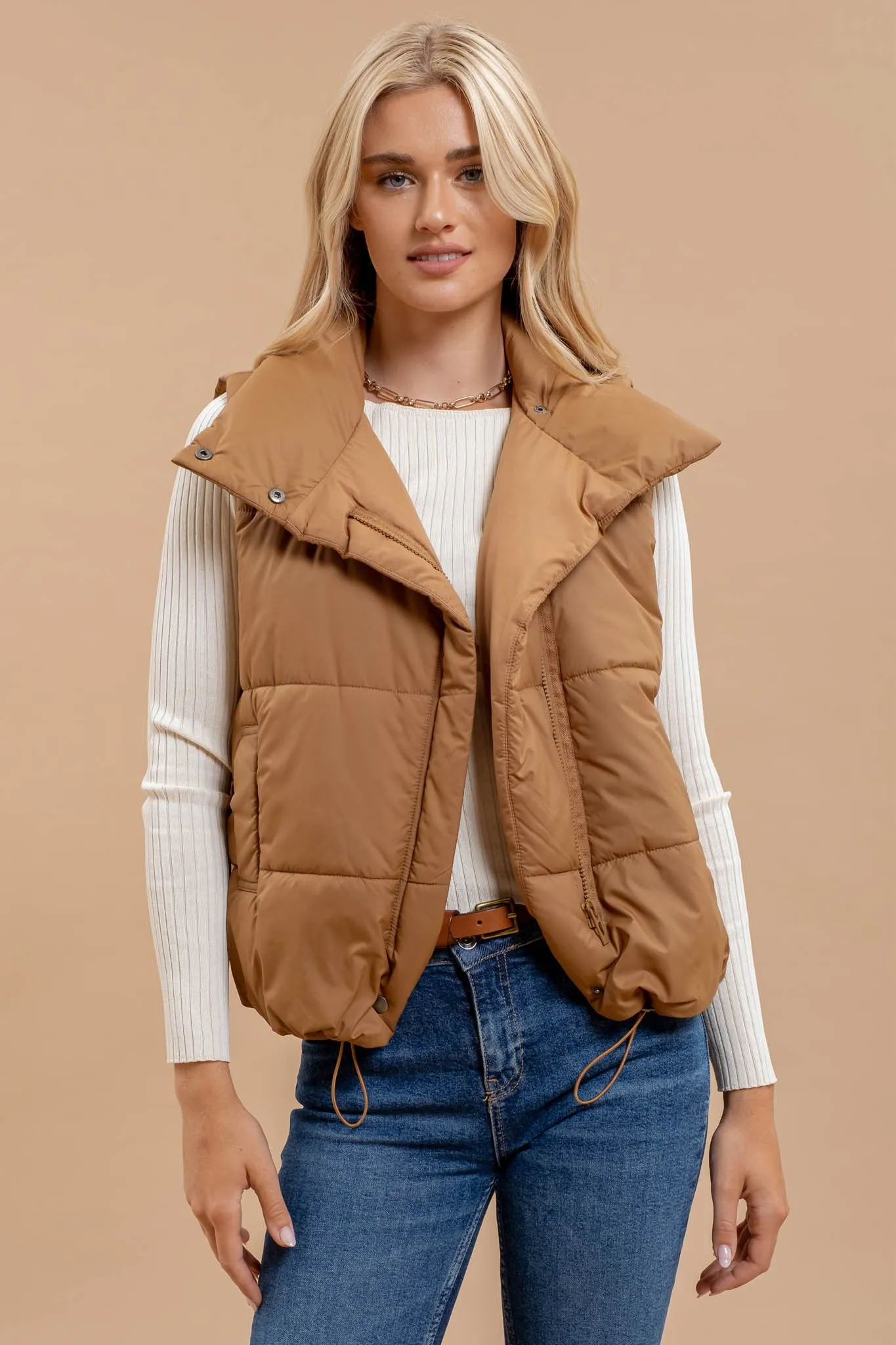 Mountainside Moment Asymmetrical Puffer Vest