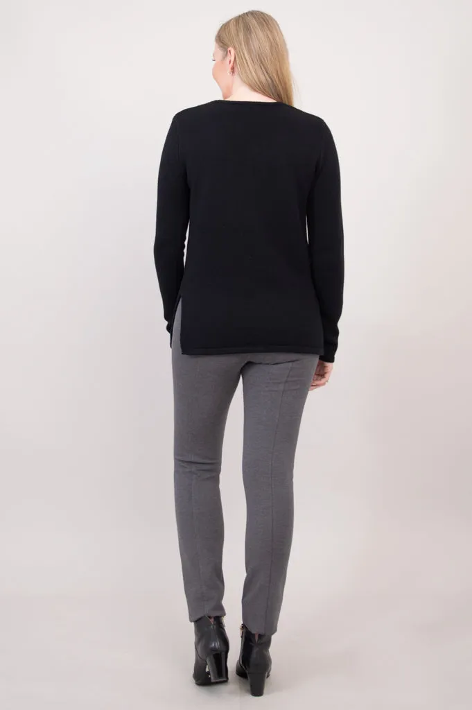 Muni Sweater, Black, Cotton