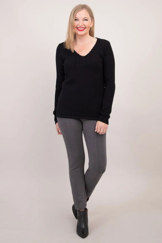 Muni Sweater, Black, Cotton