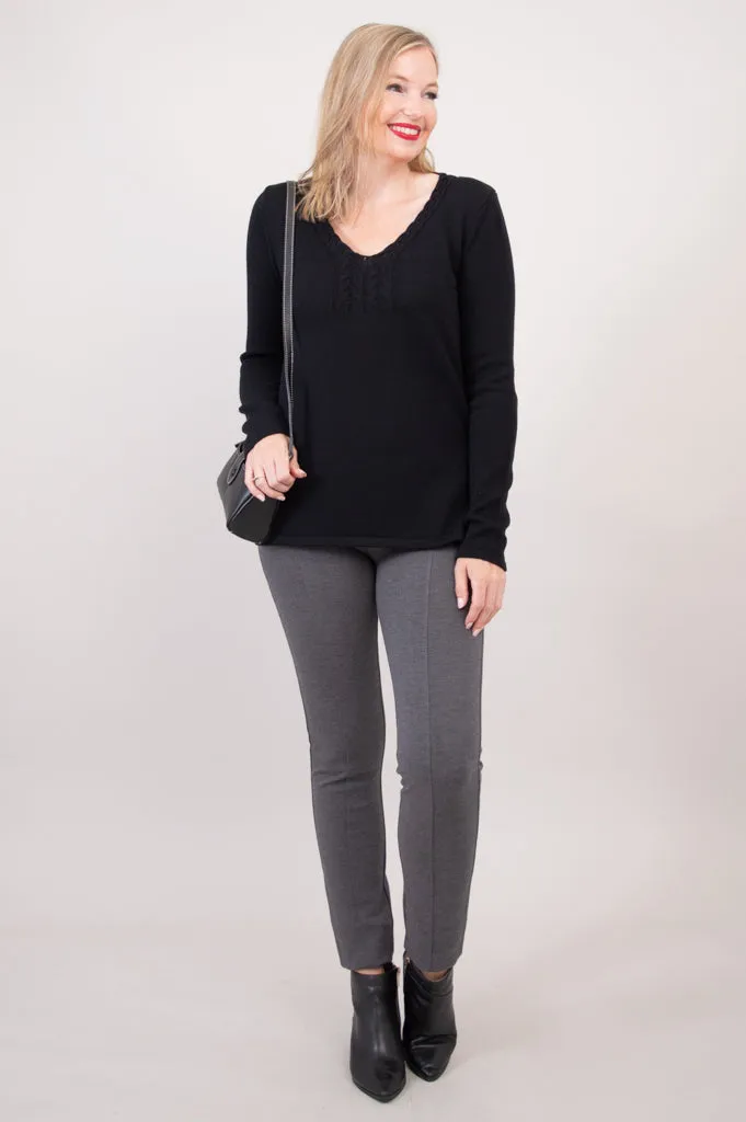 Muni Sweater, Black, Cotton