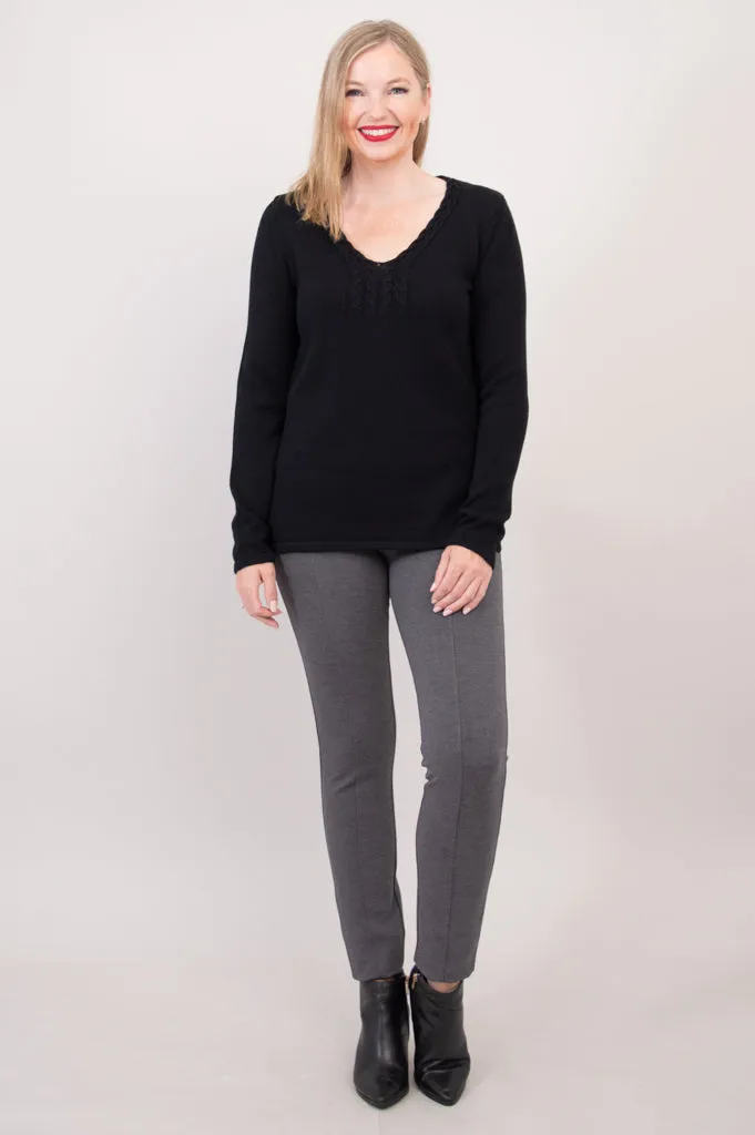 Muni Sweater, Black, Cotton