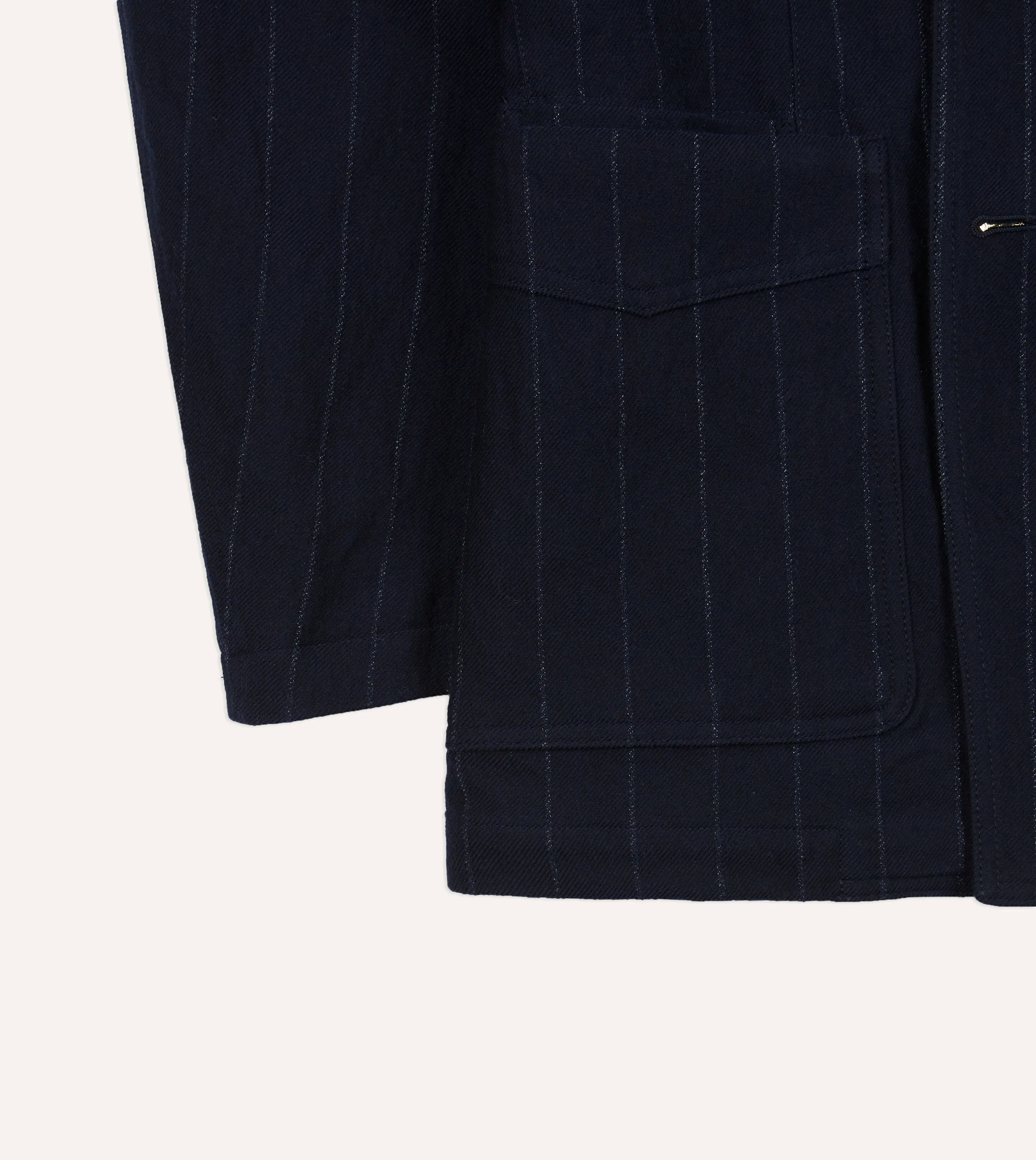 Navy Pin Stripe Wool-Cotton Games Blazer Mk. III