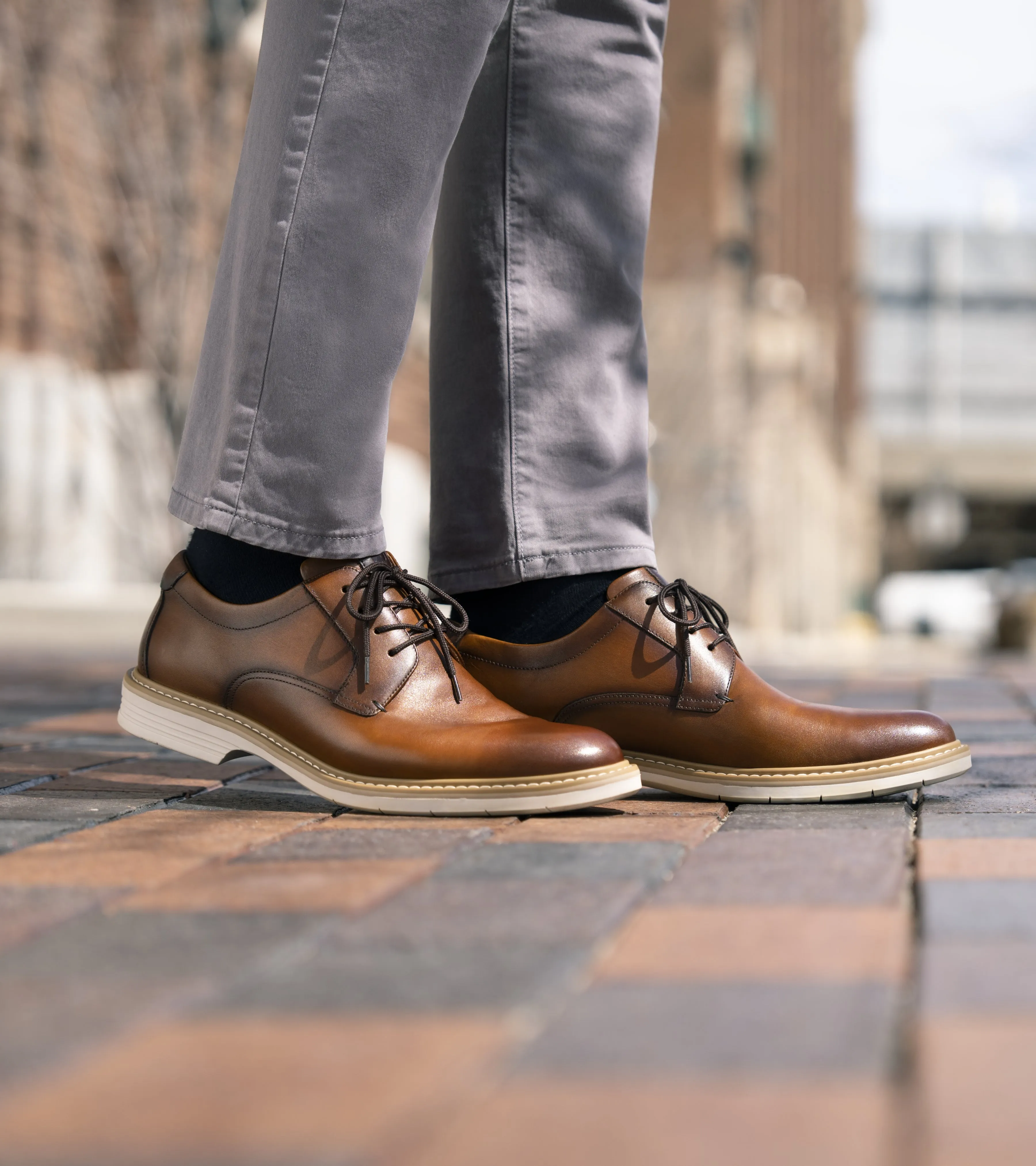 Norwalk | Plain Toe Oxford | Cognac