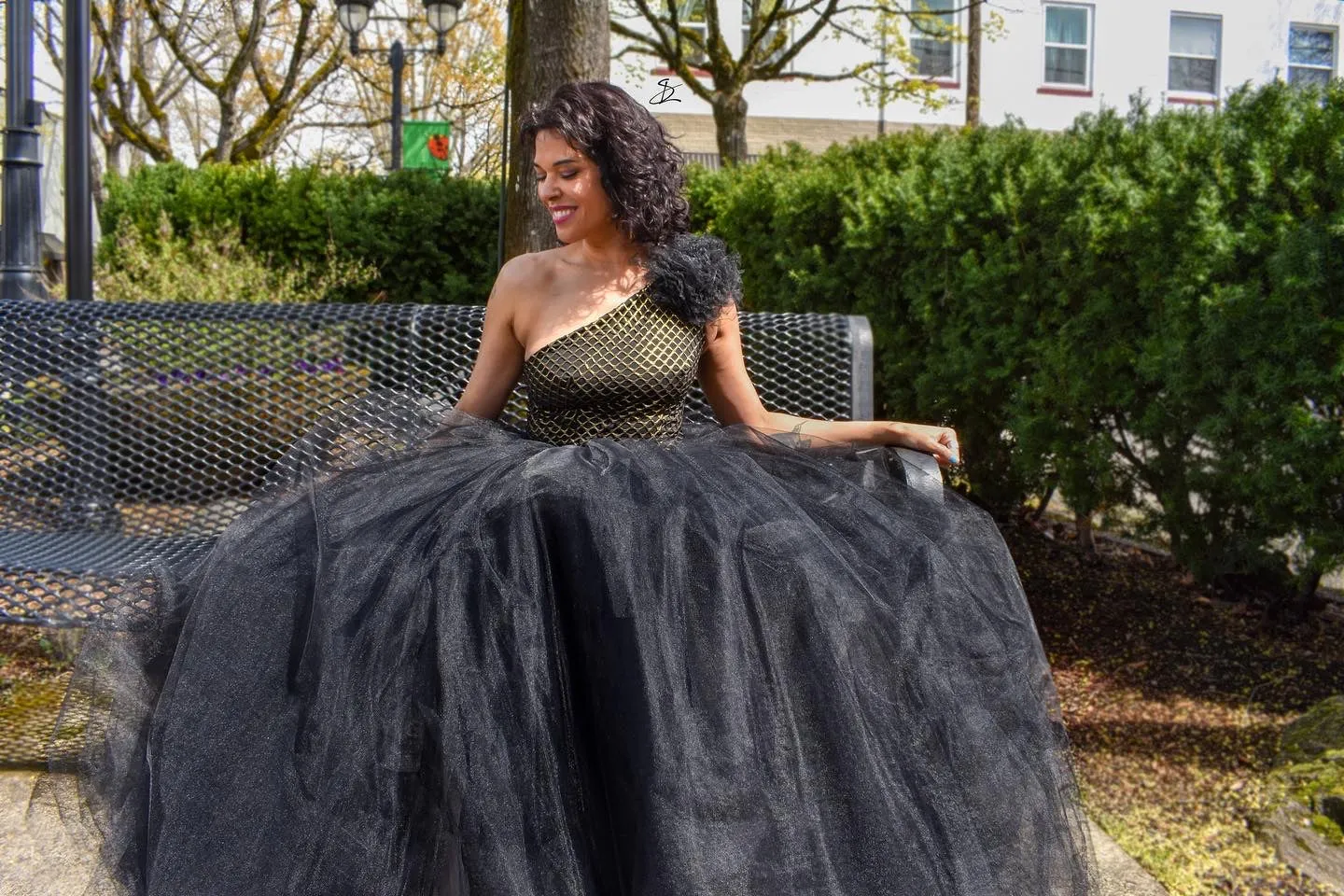 One Shoulder Tulle Ballgown