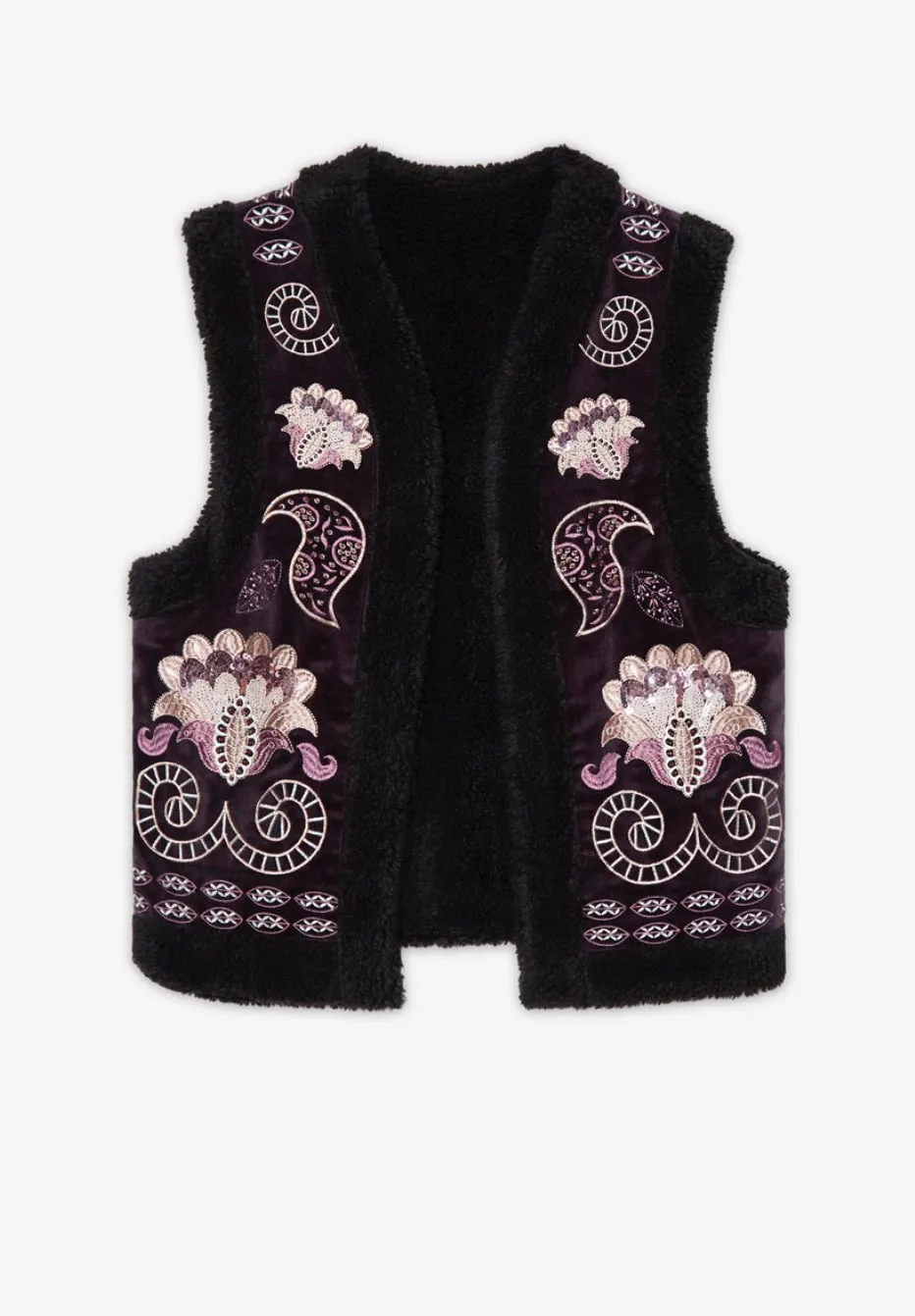 Paula Paisley Sherpa Gilet