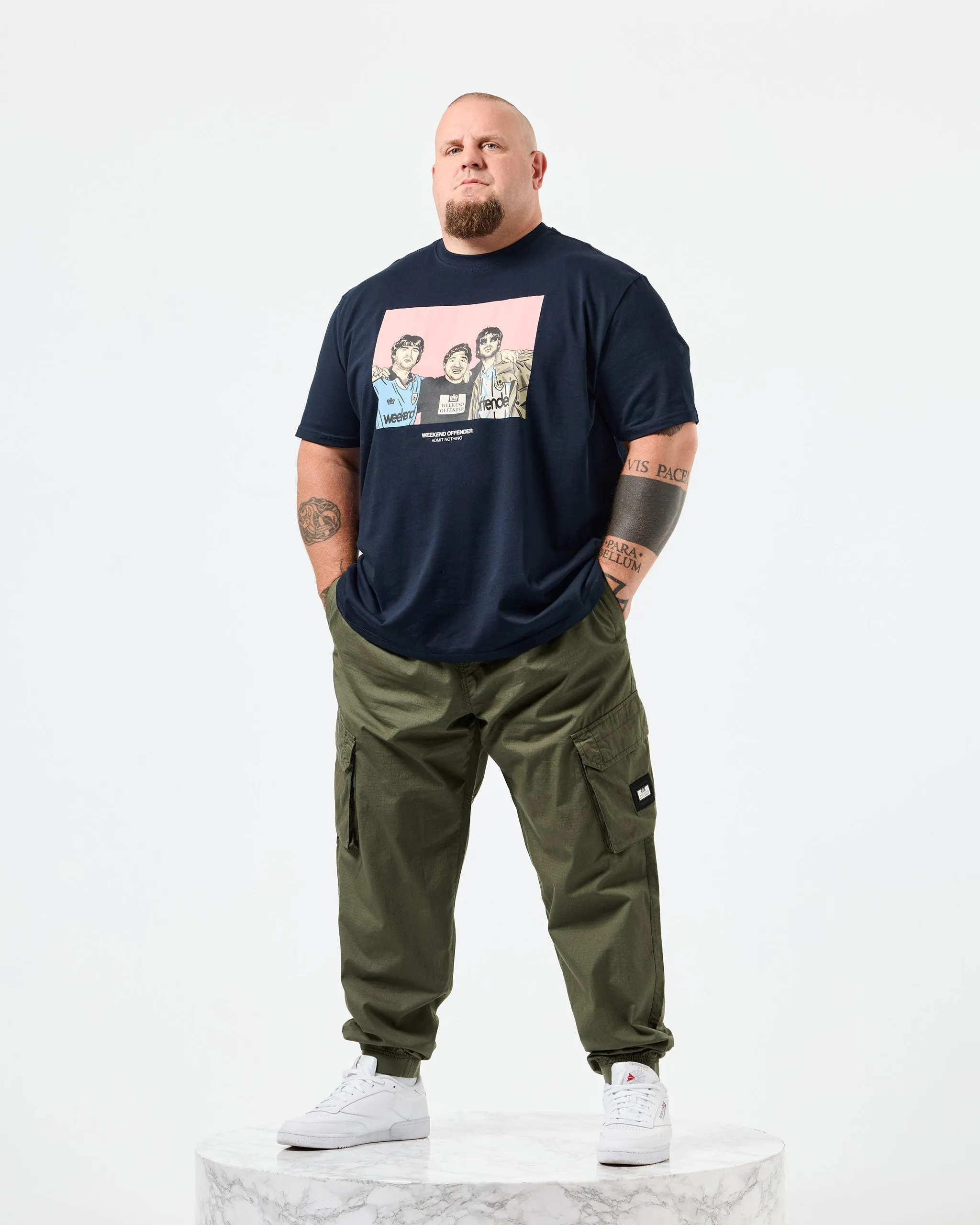 Plus Size - Pianemo Cargo Pants Dark Green