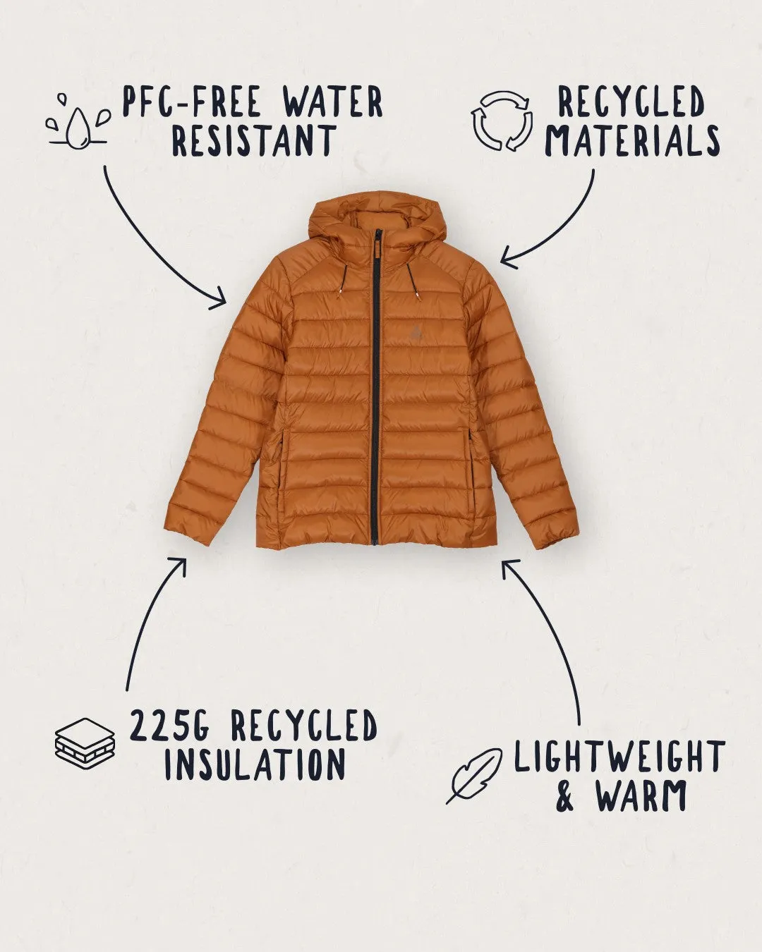 Pow Recycled Insulated Jacket - Glazed Ginger