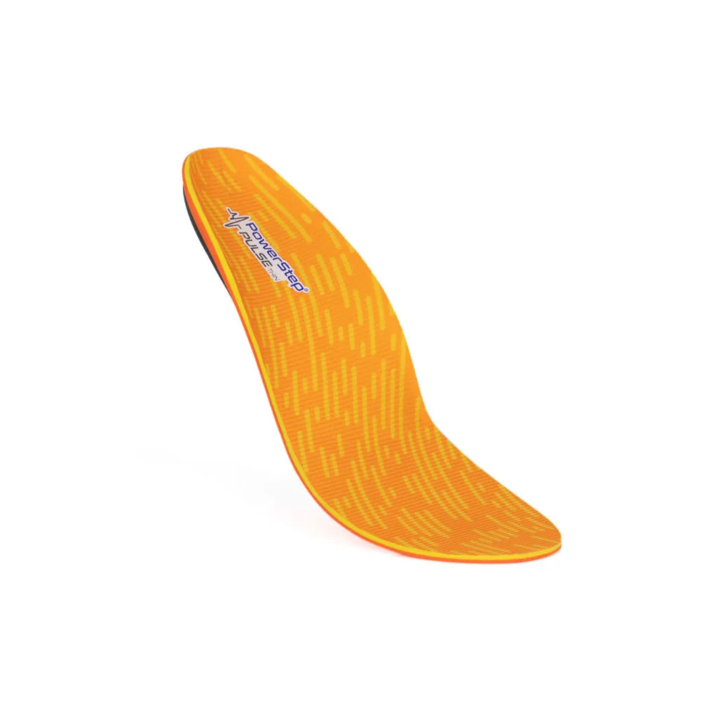 PowerStep PULSE Thin Insoles | Arch Pain Relief Insert, For Cleats and Spikes