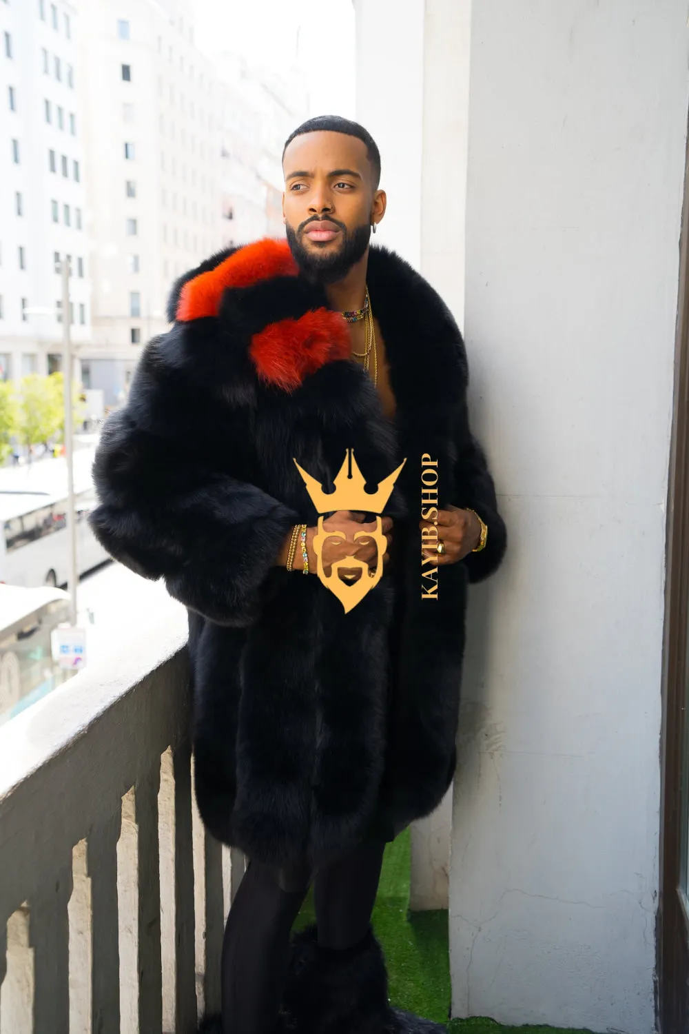 "Experience Opulence: Luxurious Fox Fur Coats for Men - Elevate Your Style and Warmth"