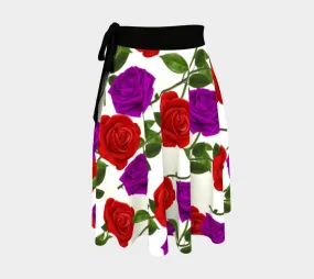 Red Rose Purp Women's Wrap Skirt