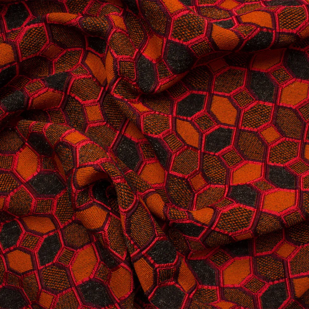 Red/Orange/Black Jacquard Coating