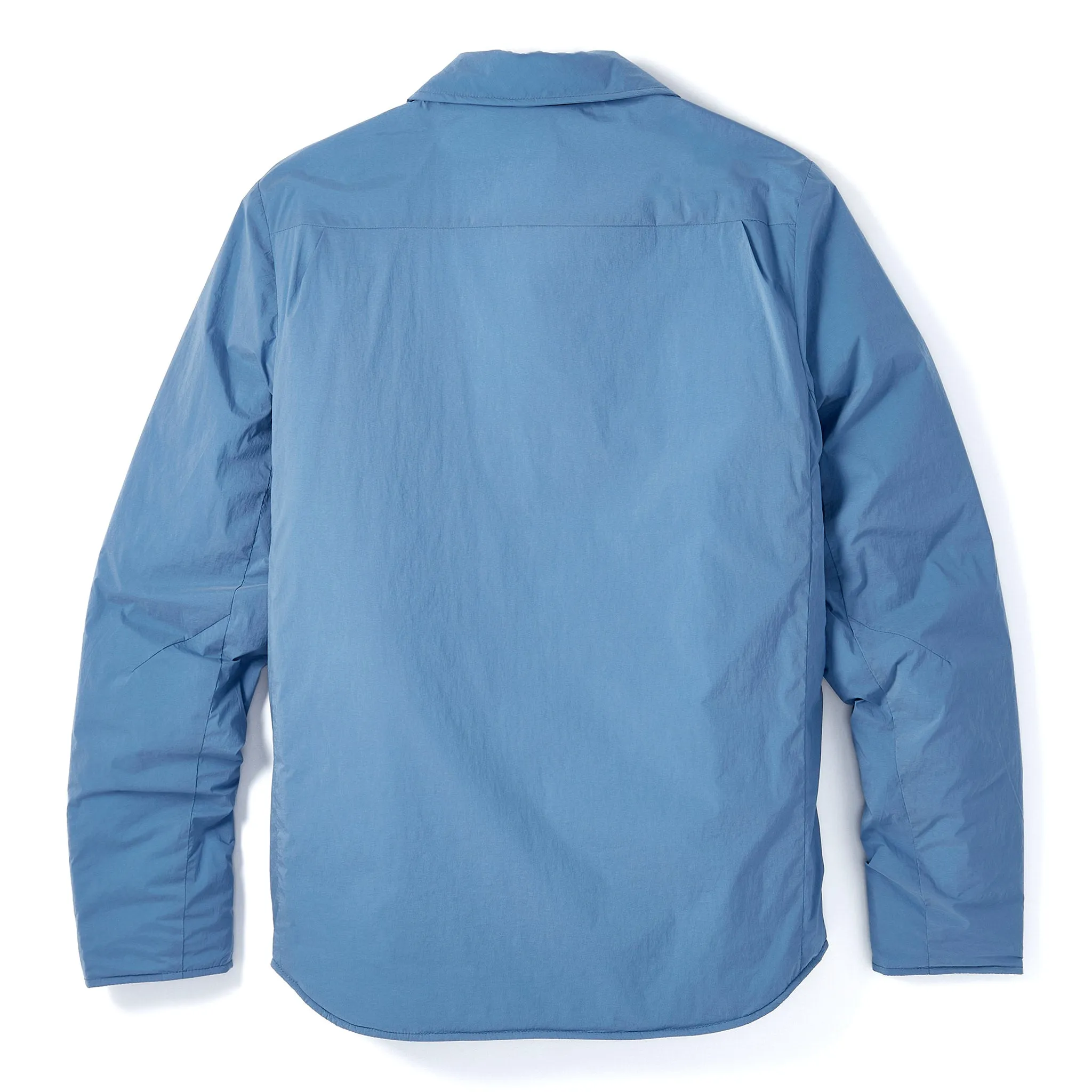 Reversible Insulated Shirt Jacket in Dusty Blue