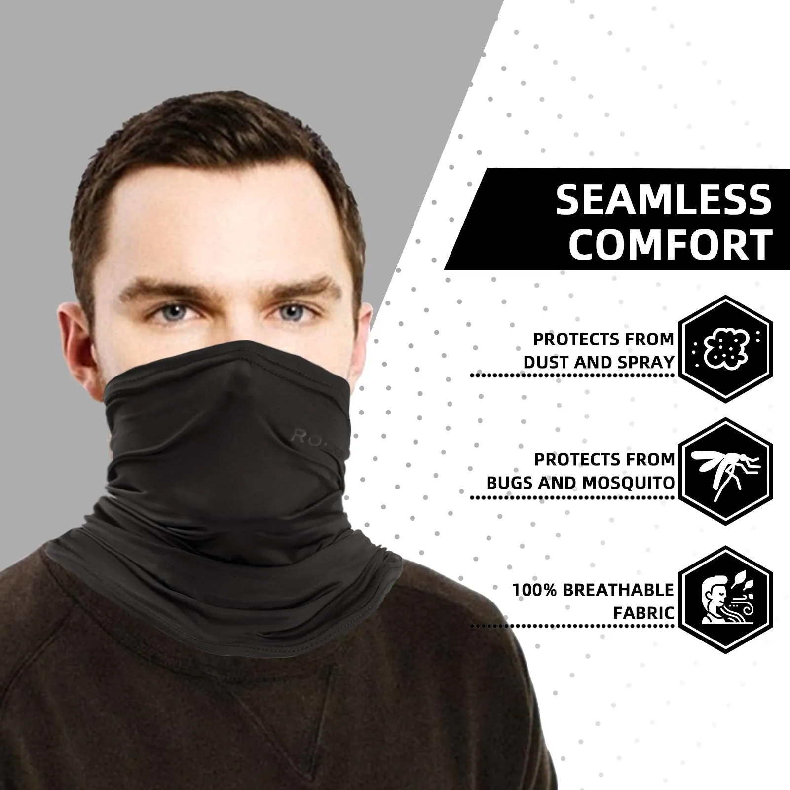 ROCKBROS Cooling Neck Gaiter Bandana Face Mask  Summer Half Face Scarf  for Cycling Fishing