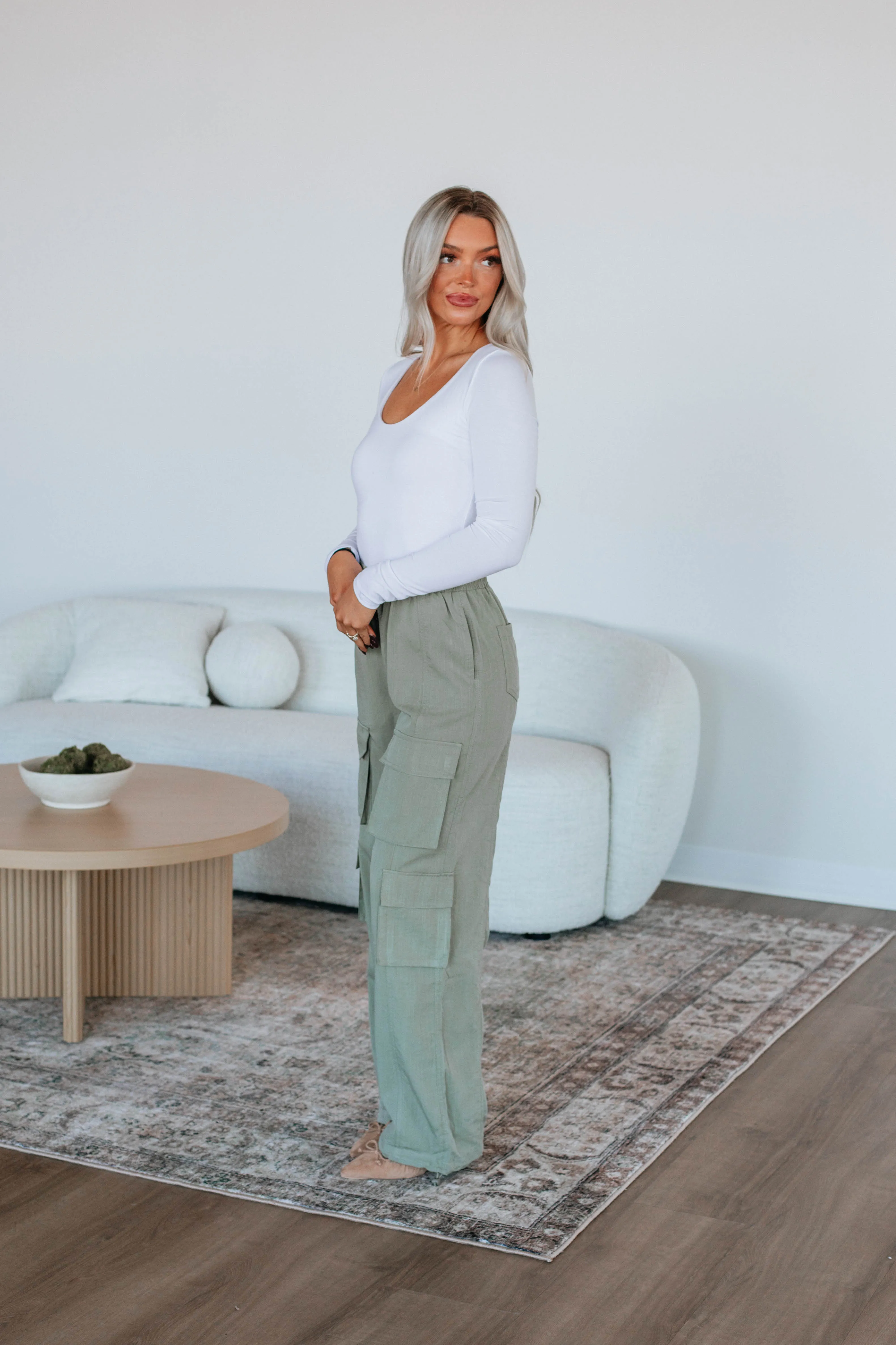 Ronni Cargo Pants - Light Olive