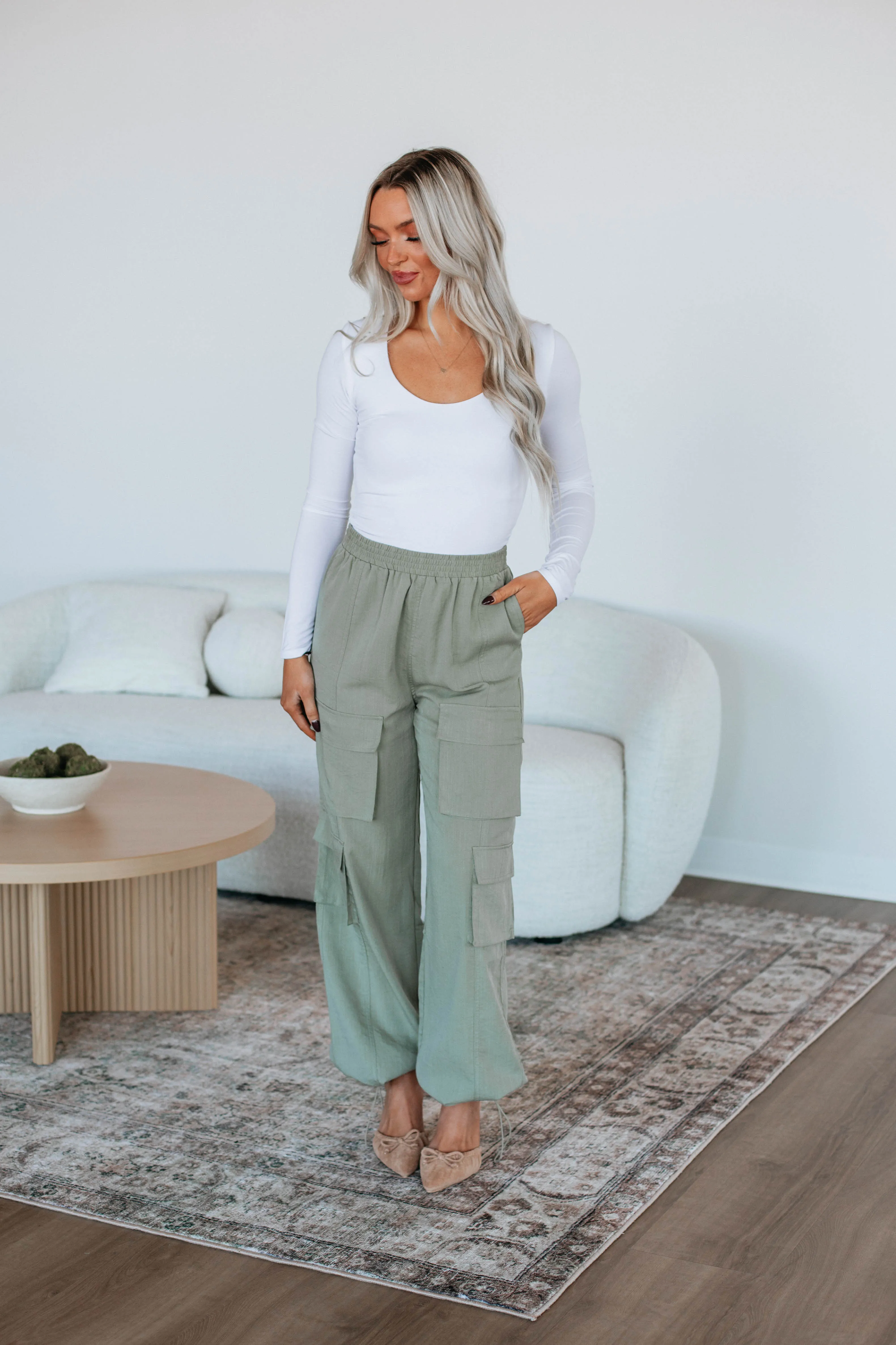 Ronni Cargo Pants - Light Olive