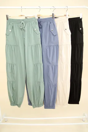 Ruched Jogger Pants | Sage